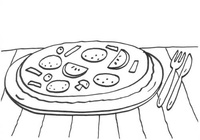 Pizza Ausmalbilder
